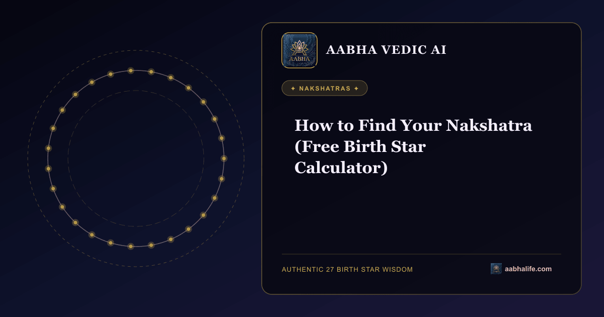 How to Find Your Nakshatra (Free Birth Star Calculator) editorial artwork