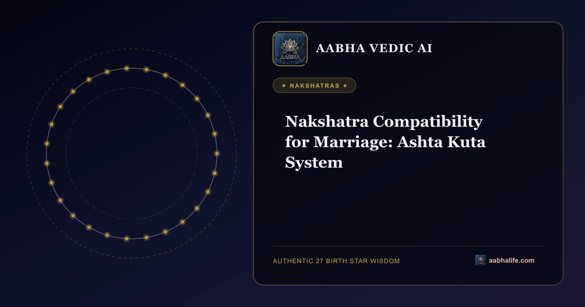 Nakshatra Compatibility for Marriage: Ashta Kuta System editorial artwork